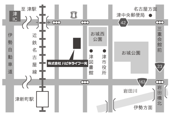 ハピネライフ一光周辺地図